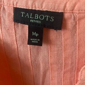 Talbots Peach Blouse